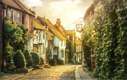 pretty row of cottages